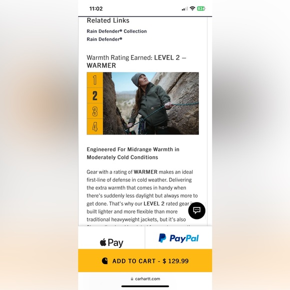 EUC WORN ONCE LIGHTWEIGHT PUFFER CARHARTT QUILTED LARGE JACKET COAT BLACK RD - Picture 9 of 11